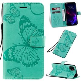 Mobigear Butterfly iPhone 11 Hoesje Bookcase Portemonnee - Turquoise