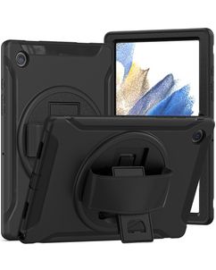 Mobigear SureGrip Samsung Galaxy Tab A8 10.5 (2021) Hoes Hard Kunststof,Siliconen Backcover + Standaard - Zwart