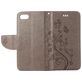 Mobigear Flowers iPhone 7 Hoesje Bookcase Portemonnee - Grijs