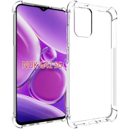 Mobigear Cushion Doorzichtig Nokia G42 Hoesje Flexibel TPU Backcover - Transparant