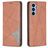 Mobigear Rhombus Slim Samsung Galaxy A54 Hoesje Bookcase - Bruin