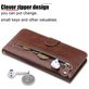 Mobigear Zipper iPhone 17 Pro Max Hoesje Bookcase Portemonnee - Bruin
