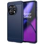 Mobigear Brushed OnePlus 11 Hoesje Flexibel TPU Backcover - Blauw
