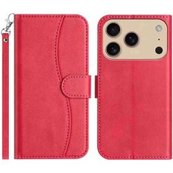 Mobigear S Line iPhone 17 Pro Max Hoesje Bookcase Portemonnee - Rood