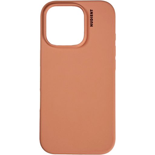 Nudient Base iPhone 16 Pro Siliconen Hoesje Backcover - Peach Orange