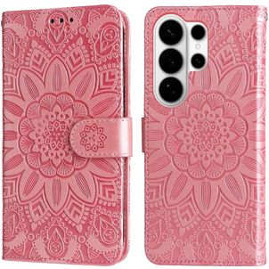 Mobigear Sunflower Samsung Galaxy S26 Ultra Hoesje Bookcase Portemonnee - Roségoud