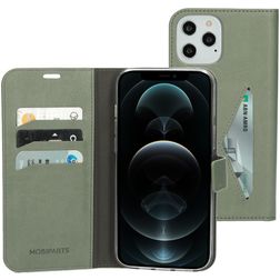 Mobiparts Classic Wallet iPhone 12 Pro Max Hoesje Bookcase Portemonnee - Stone Green