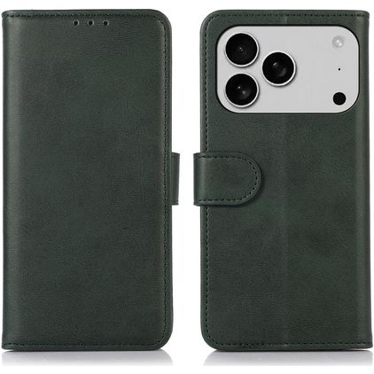 Mobigear Wallet iPhone 17 Pro Hoesje Bookcase Portemonnee - Groen