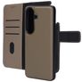 Mobiparts Samsung Galaxy S26 Hoesje Echt Leer Uitneembare 2in1 Bookcase Portemonnee - Taupe