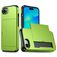 Mobigear Card iPhone 16e Hoesje Hardcase Backcover Shockproof met Pasjeshouder - Groen