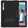 Xccess Survivor Essential Samsung Galaxy Tab S9 Hoes Hard Kunststof,Siliconen Backcover + Stylus Houder + Standaard - Zwart