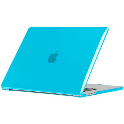 Mobigear Glossy MacBook Air 13 Inch (2022-2026) Hoes Hardshell Laptopcover MacBook Case - Blauw - Model A2681 / A3113 / A3240 / A3449