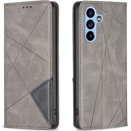 Mobigear Rhombus Slim Samsung Galaxy A54 Hoesje Bookcase - Grijs
