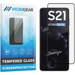 Mobigear Premium Samsung Galaxy S21 Glazen Screenprotector - Case Friendly - Zwart