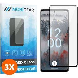 Mobigear Premium Nokia X30 Glazen Screenprotector - Case Friendly - Zwart (3-Pack)