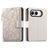 Mobigear Flowers iPhone Duo Hoesje Bookcase Portemonnee - Beige