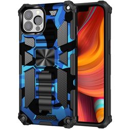 Mobigear Armor Stand iPhone 13 Pro Hoesje Hardcase Backcover Shockproof met Standaard - Blauw