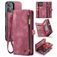 Caseme 008 iPhone 16 Plus Hoesje Uitneembare 2in1 Bookcase Portemonnee - Rood