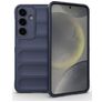 Mobigear Bumpy Samsung Galaxy S25 Hoesje Flexibel TPU Backcover - Donkerblauw
