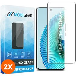 Mobigear Premium HONOR Magic 6 Lite Glazen Screenprotector - Case Friendly - Zwart (2-Pack)