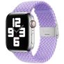 Mobigear Braided Nylon Apple Watch Bandje Klemsluiting - 49/46/45/44 mm - Paars