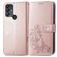 Mobigear Clover TCL 305 Hoesje Bookcase Portemonnee - Roségoud