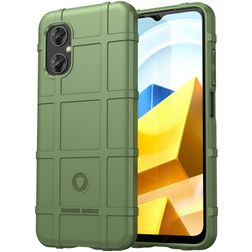 Mobigear Rugged Shield POCO M5 Hoesje Flexibel TPU Backcover Shockproof - Groen