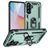 Mobigear Armor ring Samsung Galaxy A37 Hoesje Hardcase Backcover Shockproof met Ringhouder - Donkergroen