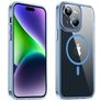 Valenta Trend iPhone 15 Plus MagSafe Hoesje Hardcase Backcover - Transparant / Blauw