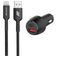 Mobigear Essentials Dual USB / USB-C Autolader Apple Lightning 1 m Power Delivery 48W - Zwart