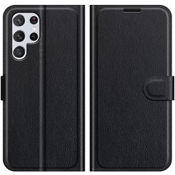 Mobigear Classic Samsung Galaxy S22 Ultra Hoesje Bookcase Portemonnee - Zwart