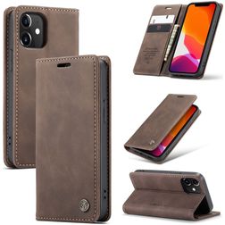 CaseMe 013 iPhone 12 Mini Hoesje Bookcase Portemonnee - Bruin