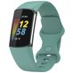 Mobigear Sport Dual Siliconen Fitbit Charge 5 Bandje Druksluiting - Groen
