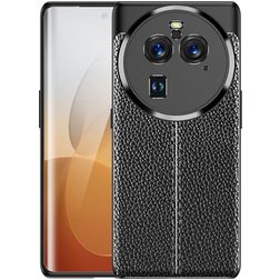 Mobigear Luxury OPPO Find X6 Pro Hoesje Flexibel TPU Backcover - Zwart