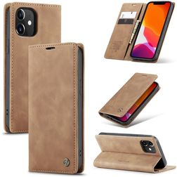 Caseme 013 iPhone 12 Hoesje Bookcase Portemonnee - Bruin