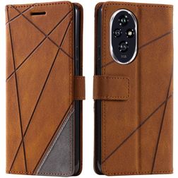 Mobigear Rhombus HONOR 200 Hoesje Bookcase Portemonnee - Bruin