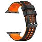 Mobigear Aero Armor Siliconen Apple Watch Bandje Gespsluiting - 49/46/45/44 mm - Zwart / Oranje