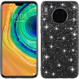 Mobigear Glitter Huawei Mate 30 Hoesje Hardcase Backcover - Zwart