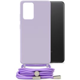 Mobilize Lanyard Gelly Samsung Galaxy A32 4G Flexibel TPU Hoesje met koord - Pastel Purple