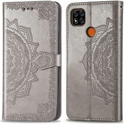 Mobigear Mandala Xiaomi Redmi 9C Hoesje Bookcase Portemonnee - Grijs
