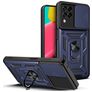 Mobigear Armor Ring Cam Slide Samsung Galaxy M53 Hoesje Hardcase Backcover Shockproof met Ringhouder - Blauw