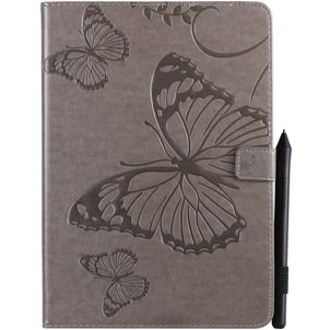 Mobigear Butterfly iPad 7 (2019) Hoes Bookcase + Stylus Houder - Grijs
