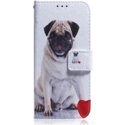 Mobigear Design Motorola Moto G8 Plus Hoesje Bookcase Portemonnee - Hond