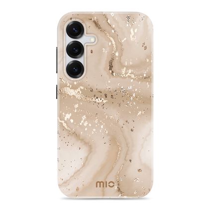 MIO Samsung Galaxy S25 MagSafe Hoesje Hardcase Backcover - Gold Marble