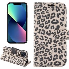 Mobigear Leopard iPhone 14 Plus Hoesje Bookcase Portemonnee - Bruin Mobigear Leopard iPhone 14 Plus Hoesje Bookcase Portemonnee - Bruin
