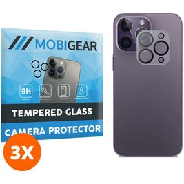 Mobigear iPhone 14 Pro Max Glazen Camera Protector - Case Friendly (3-Pack)