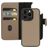Mobiparts iPhone 15 Pro MagSafe Hoesje Echt Leer Uitneembare 2in1 Bookcase Portemonnee - Taupe