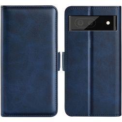 Mobigear Slim Magnet Google Pixel 6a Hoesje Bookcase Portemonnee - Donkerblauw