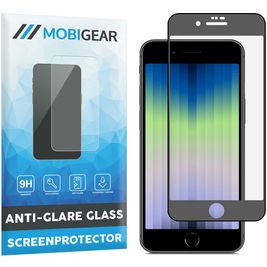 Mobigear Premium iPhone SE (2022) Glazen Screenprotector - Case Friendly - Zwart