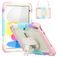 Mobigear SureGrip Xtreme iPad 11 (2025) Hoes Hard Kunststof,Siliconen Backcover + Schouderband + Standaard - Rainbow